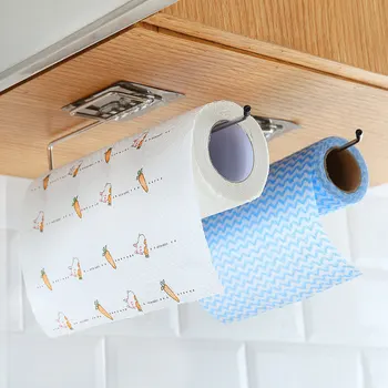 Подвесная полка для бумажных полотенец и туалетной бумаги из 1/2 частей для кухни и ванной комнаты, многофункциональная стойка для домашнего хранения