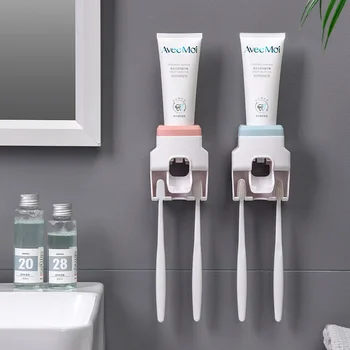Подставка для зубной пасты, Диспенсер, Соковыжималка для зубной пасты, настенные аксессуары для зубных щеток, Семейный Автоматический набор для ванной комнаты, Подвижный держатель