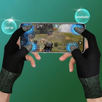 Подставки для пальцев мобильного игрового контроллера, бесшовный чехол для большого пальца, защищающий от пота двухпальцевые перчатки для мобильных игр с сенсорным экраном