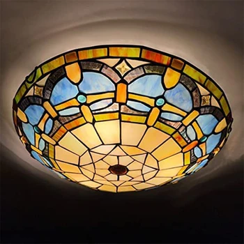 Потолочные светильники Tiffany, витражный светильник с 3 лампами для спальни, столовой, гостиной, прихожей, фойе