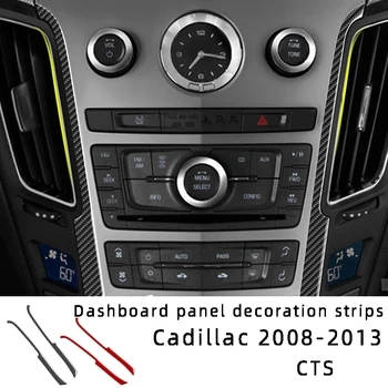 Приборная панель Air Radio Боковые декоративные полосы Автомобильные наклейки из углеродного волокна для Cadillac 2008-2013 CTS Аксессуары для интерьера