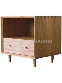 Прикроватный столик из массива дерева простой современный домашний шкафчик для спальни прикроватная тумбочка простой небольшой шкаф для хранения легкий роскошный шкаф