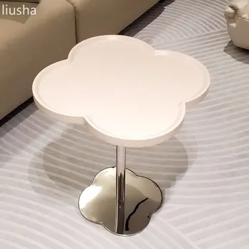 Приставной столик Cloud под старину в креативном кремовом стиле, ощущение дизайна в гостиной, изголовье дивана-кровати, стекло из нержавеющей стали, маленький журнальный столик