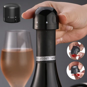 Пробка для винных бутылок с силиконовым уплотнением, винный герметик с закручивающейся крышкой для сохранения свежести винных бутылок Маленькая винная пробка для удобного хранения