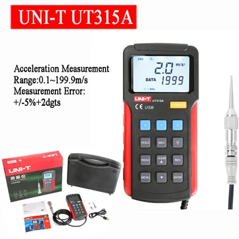Промышленный цифровой виброметр UNI-T UT315A, зонд, анализатор вибрации, Прецизионный измеритель вибратора, ручной тестер вибраторов