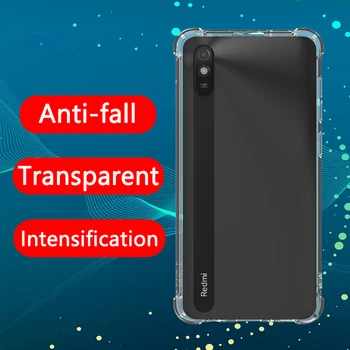 Противоударный прозрачный чехол для телефона с мелким отверстием для Xiaomi Redmi 9AT, защита объектива от падения, прозрачный чехол