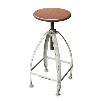 Регулируемый по высоте Американский винтажный стул в индустриальном стиле, железный стул для кафе-бара