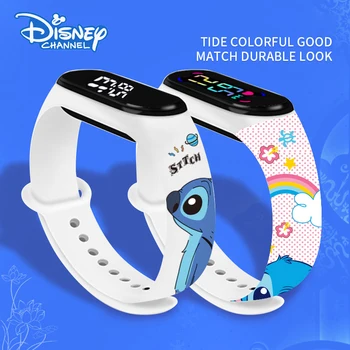 Ремешок Disney Stitch с Микки и Минни для Xiaomi Mi Band 8 7 6 5 4 3, силиконовый браслет, ремешки для умных часов, аксессуары для умных часов