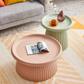 Розовый кофейный макияж Маленькие столики для круглой гостиной Передвижной диван-кровать Мебель для гостиной