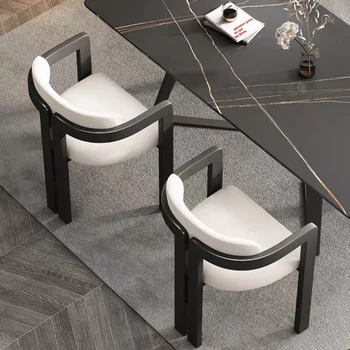 Роскошные обеденные стулья Nordic из массива дерева, Дизайнерский обеденный стул для домашнего ресторана со спинкой, Современный высококачественный стул для отдыха и учебы A