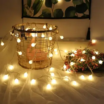 Светодиодная гирлянда с маленьким шариком IP65, Водонепроницаемая Садовая лампа, Атмосфера для кемпинга, Рождественские Декоративные лампы, ночник