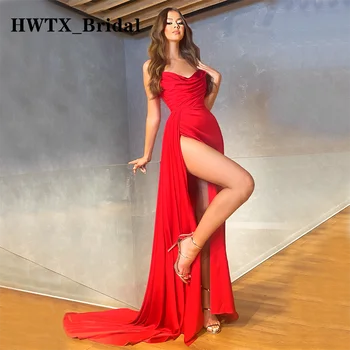 Сексуальные вечерние платья Русалки с высоким разрезом, вечернее красное платье для выпускного вечера в форме сердца, женское платье для дня рождения, платья для выпускного вечера для свадьбы Нестандартного размера