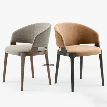 Скандинавская мебель Обеденные стулья на заказ Домашний стул из массива дерева с минималистичной спинкой Повседневный дизайн Удобные дизайнерские обеденные стулья