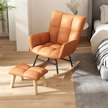 Скандинавские тканевые стулья для гостиной, мебель для гостиной, Домашний ленивый досуг, Односпальный диван, кресло-качалка для балкона, кресло для спальни
