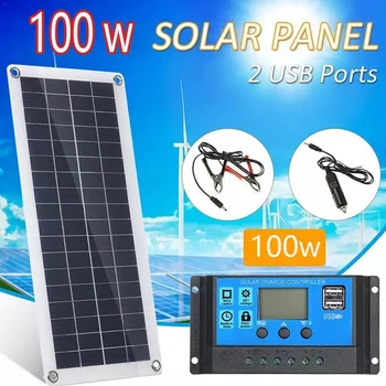Совершенно Новая Солнечная Панель 100 Вт Солнечная Фабрика Прямых Продаж Солнечная Панель Фотоэлектрический Модуль Мобильный Источник Питания Зарядка 5V12V18V