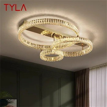 Современные потолочные светильники TYLA с золотым светодиодным круглым освещением, креативные декоративные светильники для дома