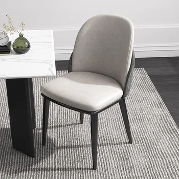 Современные стулья для гостиной из скандинавской кожи роскошного дизайна, индивидуальные стулья для гостиной, офисная мебель Sillas Comedores MQ50KT