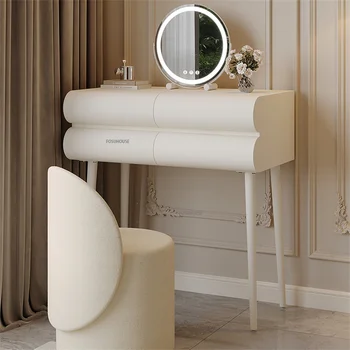 Современный простой туалетный столик для макияжа со светодиодным зеркалом, Туалетный столик, Комоды для спальни, Легкий Роскошный туалетный столик, Мебель для спальни Z