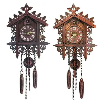 Старинные деревянные настенные часы с кукушкой для гостиной, домашнего ресторана, украшения спальни