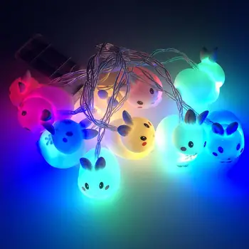 Струнный Светильник Декоративный На батарейках DIY LED Easter Bunny Fairy Lamp Home Decor Party LED Easter Rabbit Подвесной Светильник String