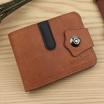 Студенческий кошелек из искусственной кожи, мини-короткая застежка на пуговицу, легкая простая модная сумка для монет, держатель банковской карты в академическом стиле