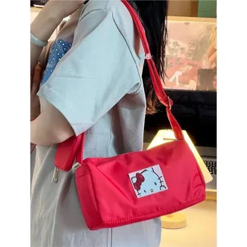 Сумка через плечо Kawaii Sanrio Hello Kitty, повседневная сумка через плечо, сумка на одно плечо для девочек, Новая сумка, Летняя сумка для хранения большой емкости
