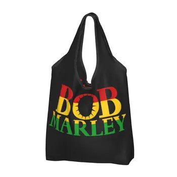 Сумки для покупок ямайского певца в стиле Регги-рок Боба Марли, милые сумки через плечо для покупателей, портативная сумка большой емкости.