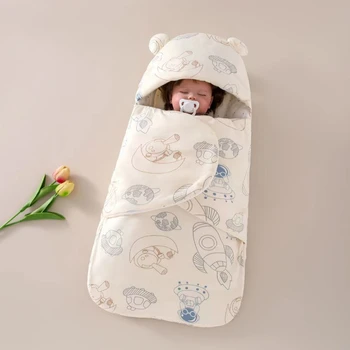 Теплый детский спальный мешок, конверт, Зимний детский спальный мешок, детское одеяло для пеленания, хлопковый спальный мешок для новорожденных, пеленальное одеяло