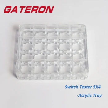 Тестер переключателя GATERON 5X4 Прозрачного цвета, Индивидуальная Механическая клавиатура для игр DIY, Акриловый лоток