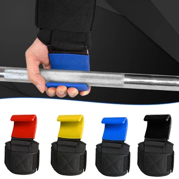 Тренировочные перчатки с подкладкой для поднятия тяжестей, захваты с крючками, обертывания для подтягиваний на перекладине в тренажерном зале, ремни для пауэрлифтинга, крючки для запястий с помощью