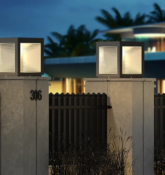 Уличный головной светильник, современный минималистичный верхний светильник, лампа для забора загородной виллы, лампа для дверной колонки