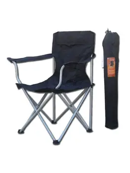 Уличный складной стул Стальной шезлонг из оксфордского волокна с подстаканником Портативный и сверхпрочный для рыбалки, кемпинга, хиккинга