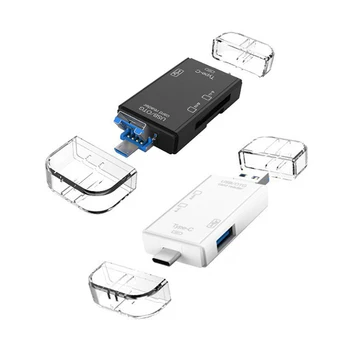 Устройство чтения карт памяти 6 в 1 OTG USB 3.0 USB-C для защищенного цифрового/TF мобильного телефона и компьютера