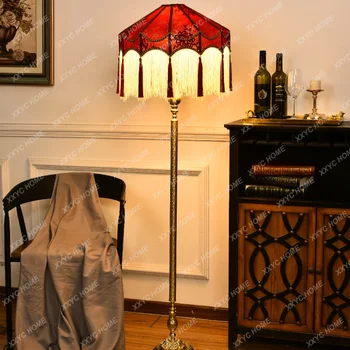 Французская ретро латунь, украшение атмосферы Американской спальни, гостиной, Ностальгический торшер