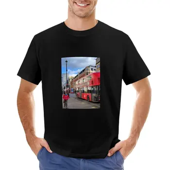 Футболка с изображением Лондонского красного автобуса, Аниме-футболка, футболки на заказ, мужская футболка