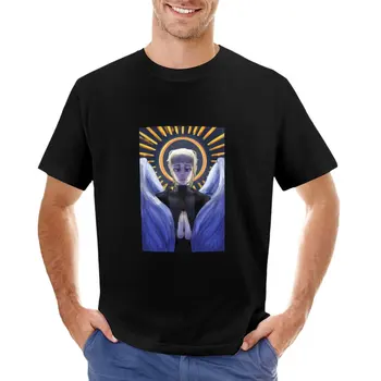Футболка с изображением мальчика-ангела, футболки с рисунком, футболка для мальчика, футболки для мужчин с рисунком
