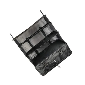 Холщовая дорожная сумка для хранения, многослойная косметичка для дома на молнии