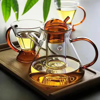 Чайник из скандинавского термостойкого стекла, Цветочный Чайник с фильтром, Чашка для кофе и молока, Чайник для кунг-фу, Креативный Офисный набор, Инструмент для дома