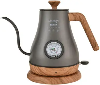 Чайник с Термометром, Быстрый нагрев, Налейте в Чайник для кипячения Кофе и чая, внутренняя часть из 100% нержавеющей стали, 1350 Вт/Ч