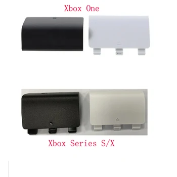 Черно белая крышка батарейного отсека для Xbox One и тонкий контроллер Геймпад Крышка батарейного отсека для Xbox серии S X