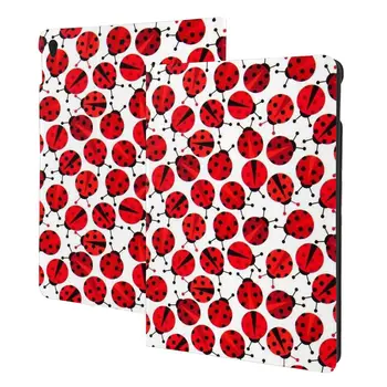 Чехол Red Ladybugs для iPad 2022 10,5-10,2 дюймов с держателем для карандашей, Искусственная кожа, Тонкий, Ударопрочный, Автоматический режим сна/Пробуждения