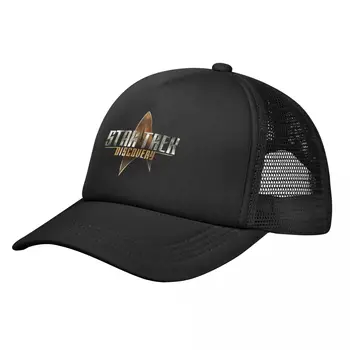 Шляпа дальнобойщика с логотипом Star Treks Discovery, мужская женская приталенная шляпа, солнцезащитные кепки, бейсболка из дышащей полиэстеровой сетки, лето