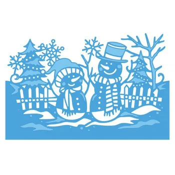 Штампы для резки металла в виде рождественского снеговика и снежинки для скрапбукинга и изготовления открыток, декора, тиснения, ручной работы, высечки