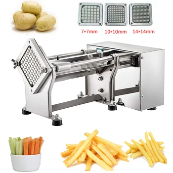 Электрическая машина для резки картофеля Фри, картофельных чипсов, моркови, Слайсер для измельчения овощей и фруктов из нержавеющей стали