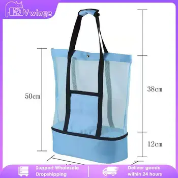 Эффективная сумка-холодильник, которую легко носить с собой, пляжная сумка-холодильник с изоляцией для хранения, пляжная сумка с модной стильной изоляцией, сохраняет свежесть продуктов.
